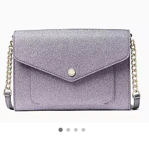 kate spade Handbags - Kate Spade Lavender/Lilac Frost Glitter Flap Crossbody Purse | NWT | Retail $279